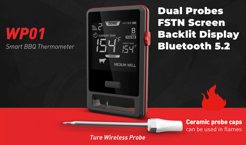 BLAZE Wireless Dual-Probe Meat Thermometer